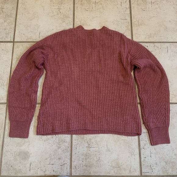Ardene Mauve Ribbed Knit Crewneck Sweater Size Large - Picture 3 of 5